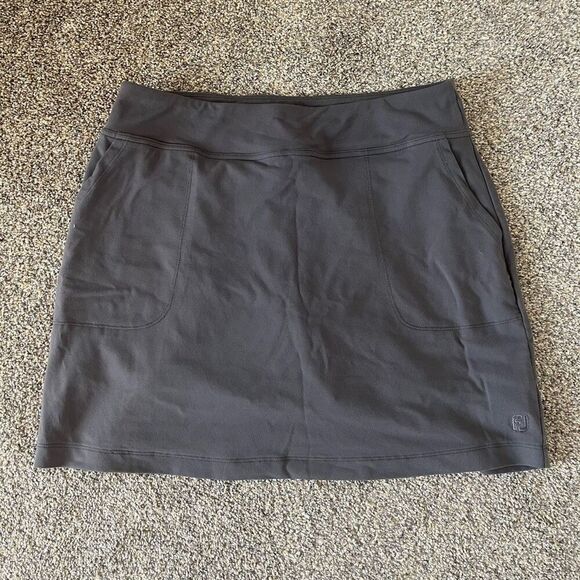 Footjoy FJ Straight Pencil Skirt Women's Medium Gray Pull-On Elastic Waist Stret - Picture 2 of 6